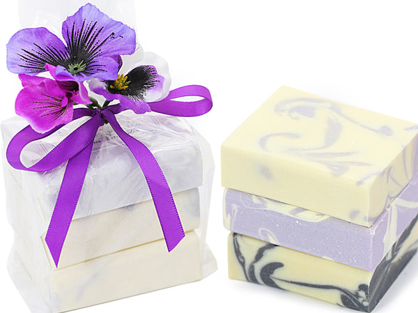Handmade Bar Soap Gift Set, Organic & All Natural - 3 Full Size Bars (Set 2)