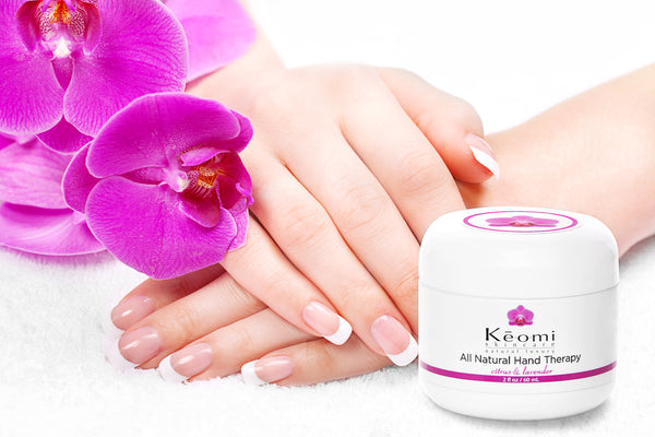 Keomi Naturals All Natural Organic Hand Therapy Cream for dry chapped or eczema 